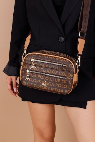 Mega Polo Kadın Monogram Çapraz Çanta KAHVE-TABA