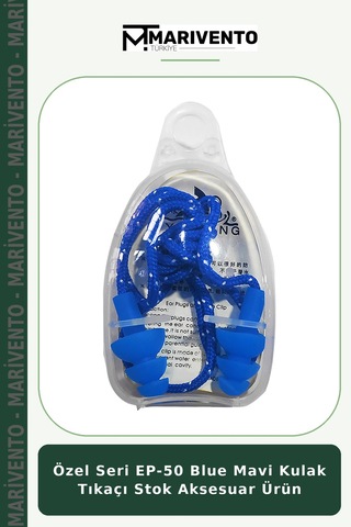 Özel Seri Ep-50 Blue Mavi Kulak Tıkaçı Stok Aksesuar Ürün