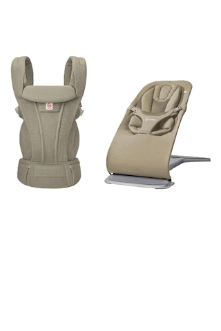 Bouncer & Taşıyıcı Seti Evolve Soft Olive & Omni Deluxe Mesh Soft Olive