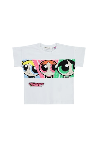 Powerpuff Girls Kız Çocuk Tişört 2-5 Yaş Beyaz 18849182624s1-1 Beyaz
