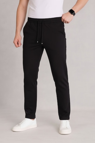 Bürke Erkek Siyah Beli Lastikli Bağcıklı Duble Paça Jogger Pantolon