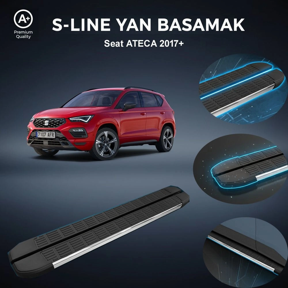 Seat Ateca S-line Premium Krom Yan Basamak 2017 Sonrası