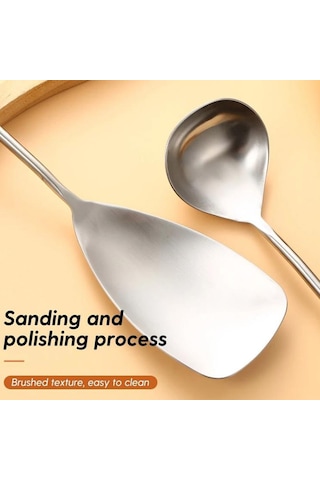 Sones 304 Paslanmaz Çelik Ceviz Saplı Pişirme Aletleri Ev Restoran Mutfak Aletleri, Stil: Pasta Spatulası