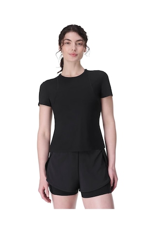 Sweaty Betty Sweaty Betty Zero Gravity Race Fit Tee Kadın Siyah Koşu Tişört Blk Siyah