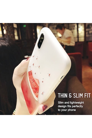 Suofeng Karpuz Desenli İphone Kılıfı, Yumuşak Tpu, Tam Koruma, Kaymazsız Tutuş, Ultra İnce, İphone 11/11pro/xs/6s Uyumlu