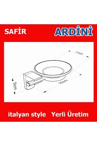 Safir Sabunluk Krom Çok Renkli
