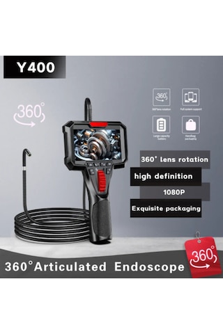 Y400 360 Derece Oynar Başlı 6mm Lens Çapı 1 Metre Endüstriyel Boroskop Yılan Kamera