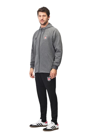 Beşiktaş Lisanslı Umbro Kapüşonlu Fermuarlı Sweatshirt Gri