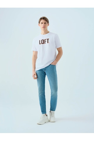 Loft Regular Fit Beyaz Erkek T-shirt Lf2038687 Beyaz