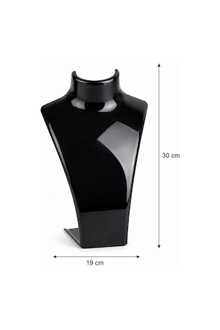 Kolye Standı Akrilik Büyük Siyah 19x30 Cm.