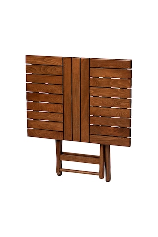 Yönetmen Katlanır Ahşap Bahçe Balkon Seti: 60x80 Masa +2 Sandalye