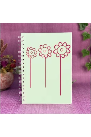 Defter Sticker,laptop Sticker Pembe Papatyalı Pvc 48x33x0,5cm