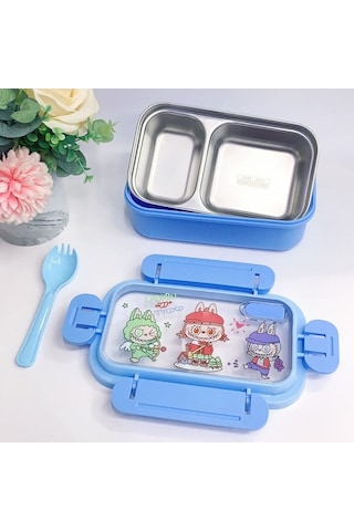 Skycity 750ml Labubu Mavi 304 Çelik Termos Muhallebi Kutu, Öğrenci Öğle Yemeği Kutusu, Isı Saklama Özelliği MAvi