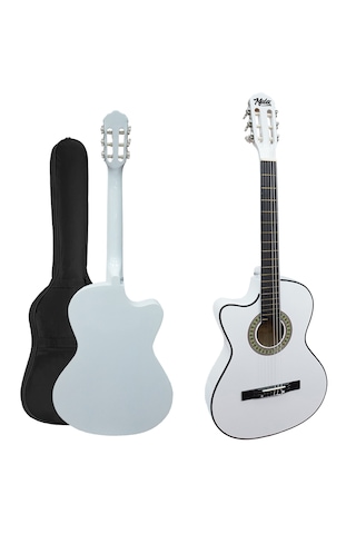 Cg-396wh Solak Klasik Gitar Beyaz Renk Full Set Sap Ayarlı 4/4