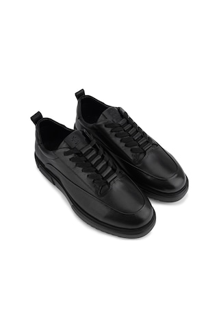 Tamer Tanca Erkek Hakiki Deri Siyah Sneakers & Spor Ayakkabı 1163 1756 Erk Ayk Sk26-27 Sıyah