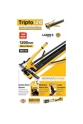 Sgs134 - Tripto120 Seramik Granit Fayans Kesme Makinası 120cm
