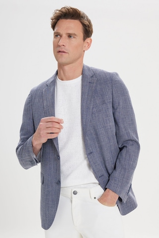 AC&Co / Altınyıldız Classics Erkek Lacı Comfort Fit Rahat Kesim Mono Yaka Diagonal Desenli Blazer Ceket Lacı