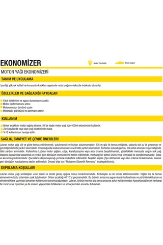 Hsgl Lubran Motor Oil Ekonomizer 400ml Motor Koruyucu Yağ Katkısı Performans Artırıcı Ses Azaltıcı
