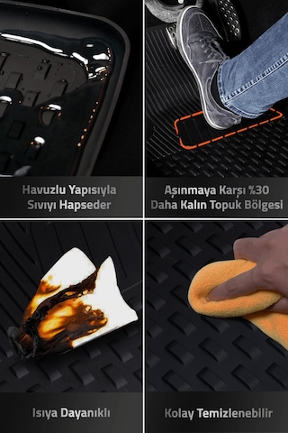 Fıat Egea Sedan 2015+ Uyumlu Sahler Araca Özel 4.5d Havuzlu Oto Paspas - Egea