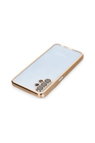 Samsung Galaxy Uyumlu A13 4g Kılıf Razer Lensli Silikon - Gold Mavi