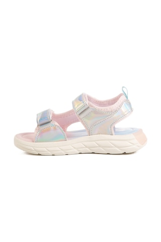 Gümüş Cırtlı Işıklı Anatomik Kız Çocuk Sandalet 1946 P Gümüş