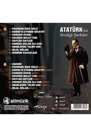 Atatürk'ün Sevdiği Şarkılar - Solist: Ertan Sert Plak
