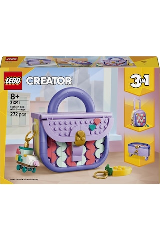 LEGO® Creator 3’ü 1 Arada Saklama Bölmeli Tasarım Çanta 31391 - 8+ için Bavul veya Saklama Kutusu Olan Oyuncak Yapım Seti (272P)