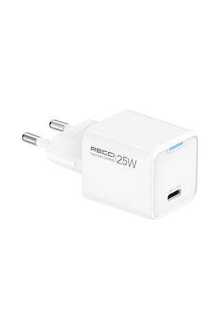 Recci Rc106e Gan Teknolojili Hızlı Şarj Başlığı Type-c To Type-c Pd 25w Kablolu Şarj Seti Beyaz