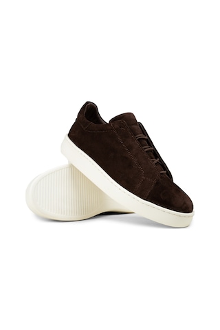 Deery Erkek Gizli Bağcıklı Hakiki Süet Kahverengi Sneaker - 04444mkhve02