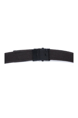 Livize Unisex Siyah Tokalı Kolon Kemeri 4Cm Kahverengi Kahverengi