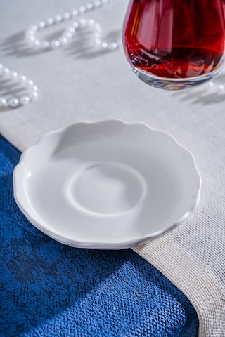 Acar King Çay Tabağı - 13 Cm Beyaz