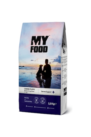 My Food Yavru Köpek Orta Ve Büyük Irk Maması Kuzulu Pirinçli - 2,5 Kg