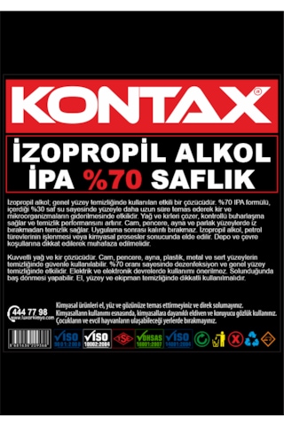 Kontax İzopropil Alkol %70 Saflıkta 400 Ml Tekli