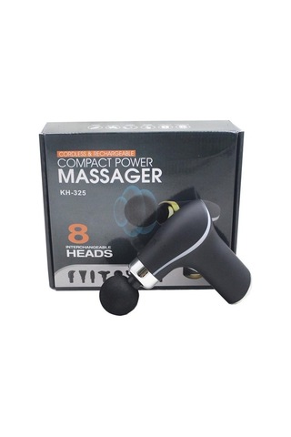 8 Değiştirilebilir Başlıklı Kompakt Güçlü Masaj, Derin Doku Kas Rahatlaması Için Kablosuz Ve Şarj Edilebilir Masaj Cihazı Kh-325 Oyn8xa Çok Renkli