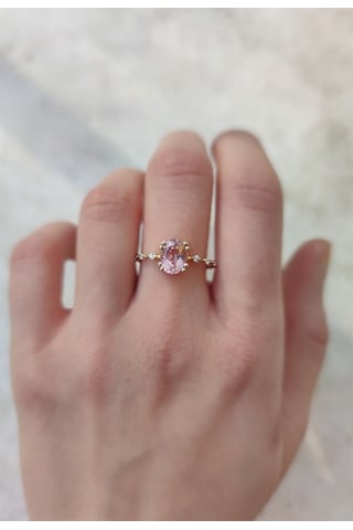 Barcelona Morganite Pırlanta Taşlı Yüzük - Ak1381