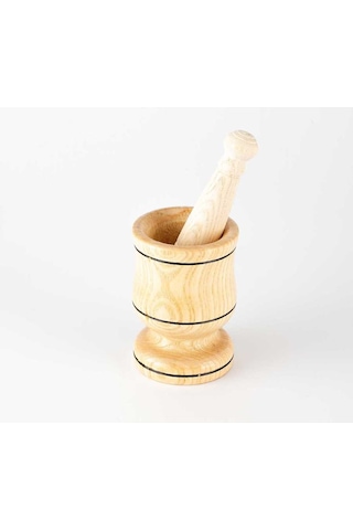 Büro Ev Ofis Mutfağı İçin 11cm Ahşap Şimşir Bambu Havan Seti Diğer