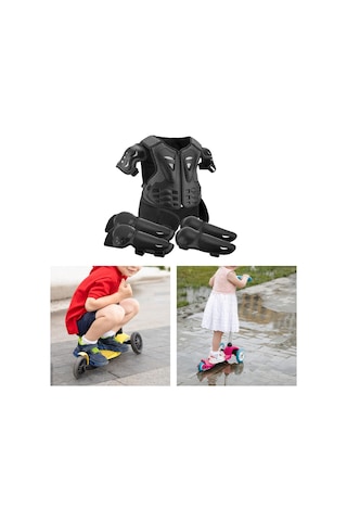 Suntek Genel Dirt Bike Gear Çocuk Motosiklet Zırhı Siyah
