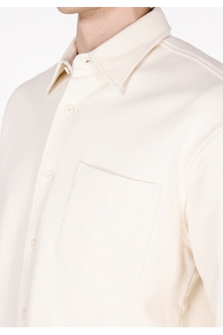 Colin's Colins Regular Fit Shirt Neck Düz Erkek Ekru Uzun Kol Gömlek Cl1072021 Cl1072021 Q1.v2 Ecr Ekru