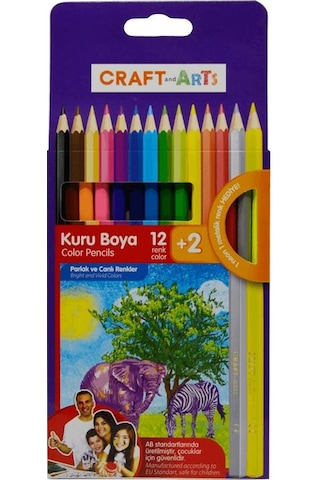 Craft And Arts 12+2'li İnce Kuru Kalem Boya Seti