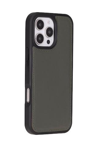 Cüzdan Taşıma Derdi Olmadan İphone 16 Pro Max Uyumlu Hakiki Deri El Yapımı Kart Yuvalı Kılıf Pastel Yeşil Diğer