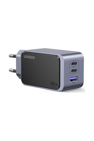 Ugreen Nexode Air 65w Gan Hızlı Şarj Cihazı Usb-c Qc Pd 2xusb-c, 1xusb-a, Gri, 35042