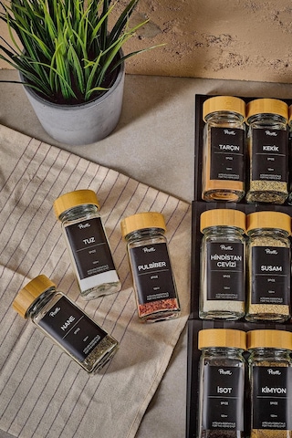 Perotti 12 Li Raul Bambu Baharatlık Kare 16777 Şeffaf