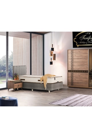 Tek Kişilik Yatak Baza Başlık Plus Akasya Paketi