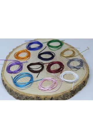 Paraşüt Ipi 12'Li Set 0.8Mm / 1 Metre (0.8Mm Ve Üzeri Taşlar Için Çok Renkli