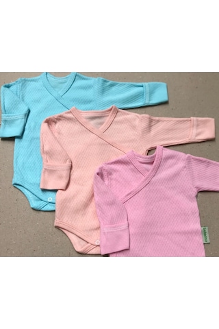 Özdemirlitekstil Bebelino Çıtçıtlı Badi Kruvaze (3'Lü Paket) (456567048) Çok Renkli