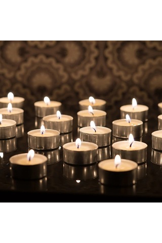 50 Pcs Vıp White Tea Light Candle 50 Adet Vıp Kalite Beyaz Tea Light Mum Beyaz Mum Yılbaşı Mumları