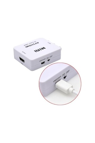 5345 Rca Av To Hdmı Çevirici Dönüştürücü Adaptör Rca Ve Scart Portlu Cihazları Artık Rahatlıkla Hdmı