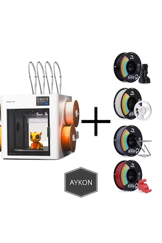 Snapmaker U1 3d Yazıcı 4 Adet Ender Plus Pla Filament İle Birlikte Temel Renkler Siyah,beyaz,gri,kırmızı