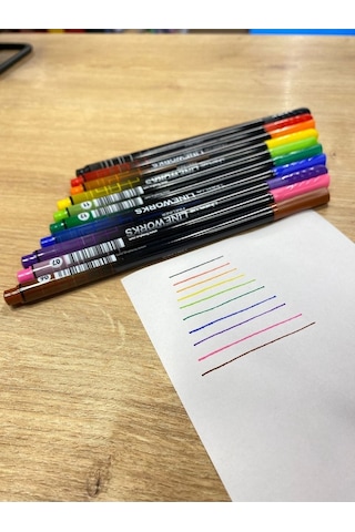 Lineworks Fineliner Orginal Renk Kalem Seti 10 'lu Set