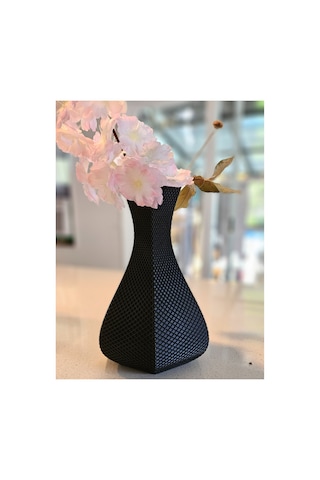 3d Refined Modern Dekoratif Vazo Siyah